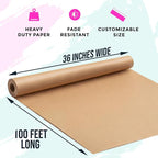 Large Brown Kraft Paper Roll - Image 2