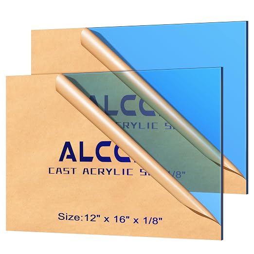 Blue Acrylic Sheet 12" x 16" x 1/8", ALCCIFI Cast Plexiglass Sheets by AcrylicSheets