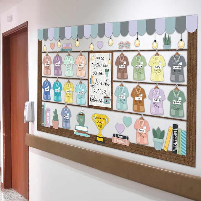 Naozinebi Healthy Bulletin Board Set Healthcare Workers Nurses Classroom - Image 4