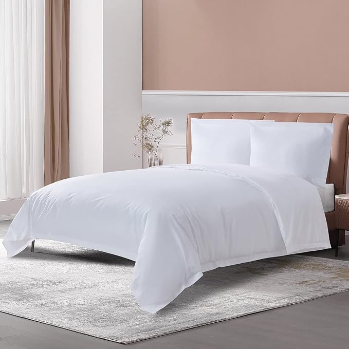 THE COTTON & SILK® 100% Luxury Long-Staple Cotton Duvet Cover Set by THECOTTONSILK