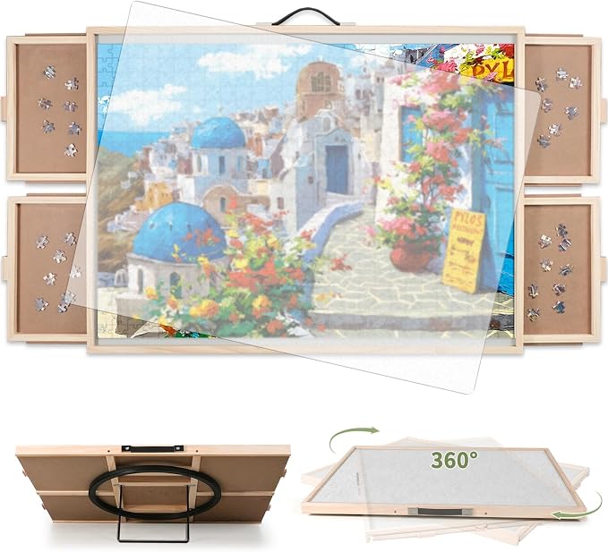 BuilderButler 2000 Pieces 2-in-1 Tilting & Rotating Puzzle Board – Portable - Image 7