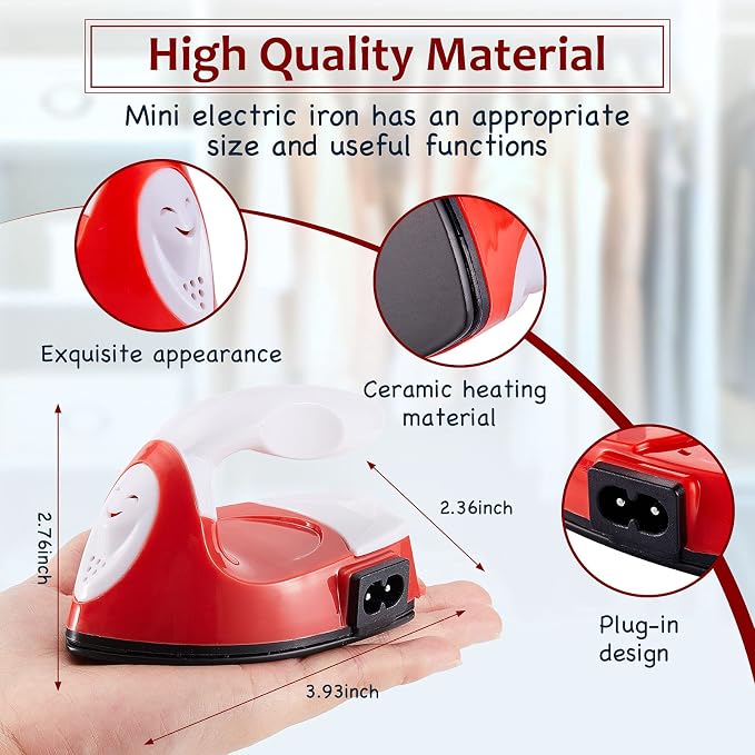 Honoson Mini Craft Iron Mini Heat Press Small Iron 3.93 x 2.36 x 2.76 in - Image 2