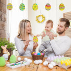 80PCS Wooden Easter Ornaments to Paint, 10 Styles DIY Blank Unfinished Wood - Image 3