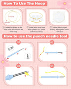 FIVEIZERO DIY Punch Needle Kit for Beginners, Yarn Punch Needle Art Craft Kit - Image 3