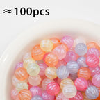 16mm Acrylic Beads 100pcs Cute Colors Spacer Beads Loose Beads - Image 2