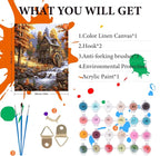 Fountor Paint by Numbers Kit for Adults Beginner, Fall Landscape Adult Paint by - Image 4