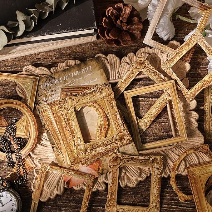 180 Pieces Vintage Scrapbook Picture Frame Cutouts Paper Stickers - Image 9