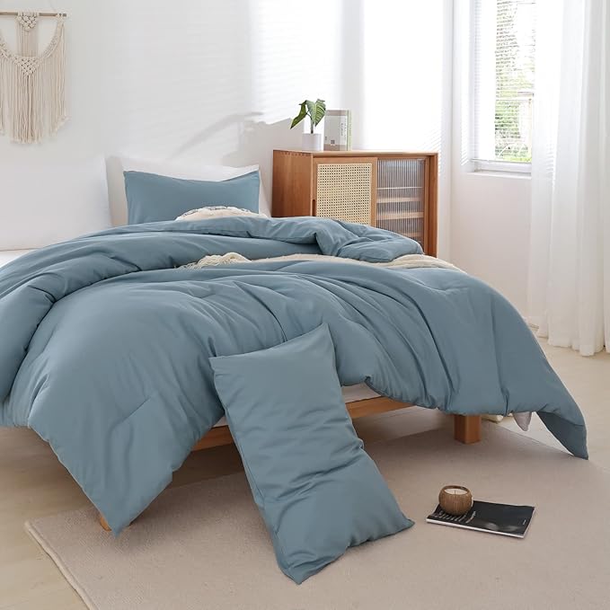 ROSGONIA Dusty Blue Twin/Twin XL Comforter Set - Image 5