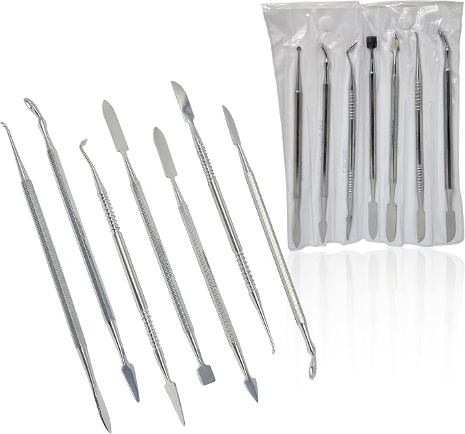 CYNAMED Stainless Steel Spatula Wax & Clay Sculpting Tool Carver Set - Image 2