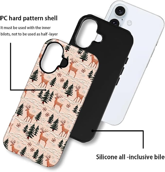 Case for iPhone 16 Plus, Scratch Resistant Hybrid Double Layer Hard - Image 2