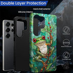 for Samsung Galaxy S25 Ultra Case, Frog Stained Glass Pattern Glossy 2 in 1 - Image 3