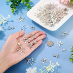 Tibetan Star Charms Silver Hollow Pentagram Pendants Metal Star Charms Hollow - Image 5