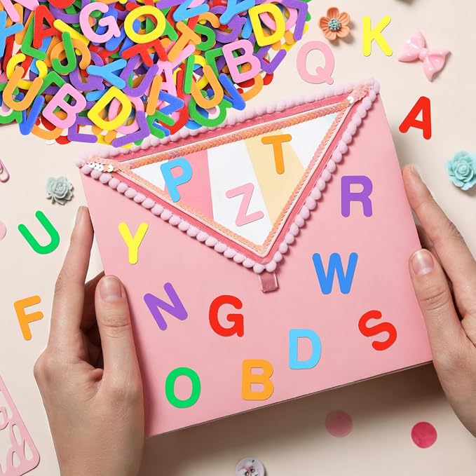656 Pcs Foam Letter Stickers, Self-Adhesive EVA Alphabet Stickers Small 1 Inch - Image 5