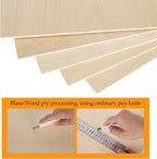 12 Pack Basswood Sheets 1/8 x 12 x 12 Inch Plywood Board, Thin Natural - Image 3