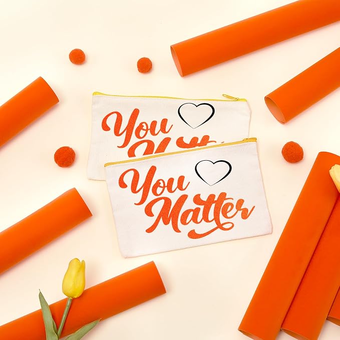 HTVSTD Orange Flock Heat Transfer Vinyl 8pcs 12×10in Iron on Vinyl | Colorful - Image 5