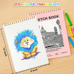 9" x 12" Sketch Book, Acid Free Artist Drawing Book Paper, Art Supplies - Image 3