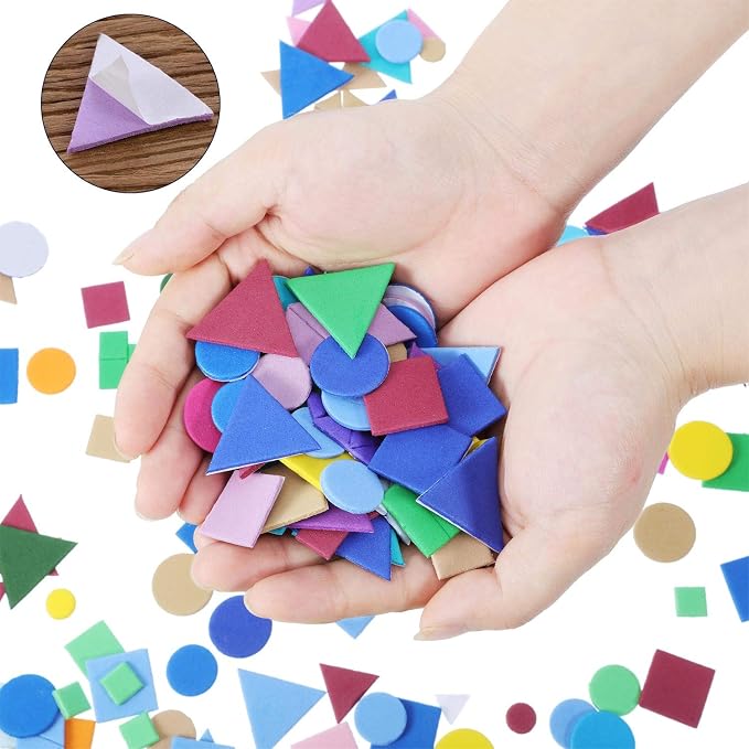 Sumind 1000 Pieces Foam Shape Stickers Self Adhesive Felt Shape - Image 3