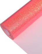 Neon Red Glitter Heat Transfer Vinyl 12" x 15 ft HTV by MerryMade