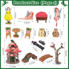 93 Pcs Fairy Garden House Resin Accessories Fairy Elves Kit Miniature Fairy - Image 3