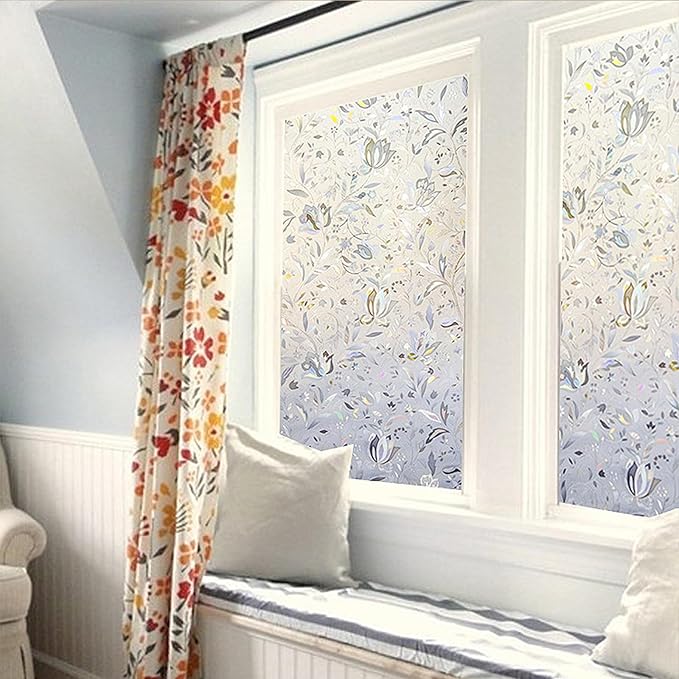 LEMON CLOUD Window Film, Decorative Window Privacy Film, 3D Stained Glass - Image 3