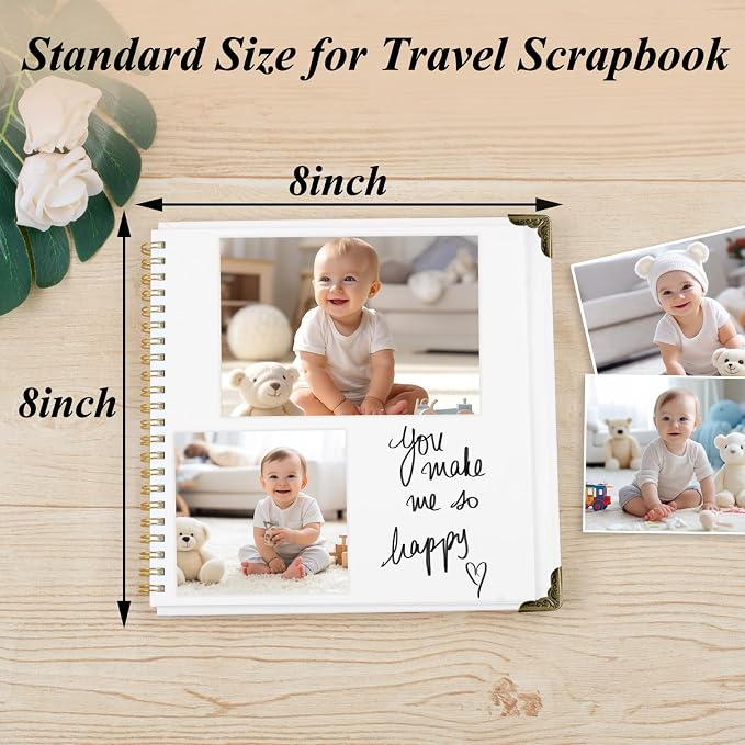 Joyberg Scrapbook 80 Pages, Scrapbooking Supplies 8 x 8 In, Scrapbook Album - Image 2