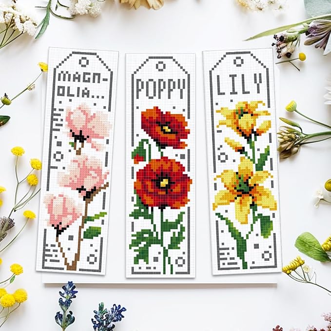 ACRNIGHEET 6PCS Cross Stitch Bookmark Kits - Image 5