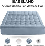 EASELAND King Size Mattress Pad Pillow Top Mattress Cover Quilted Fitted - Image 2