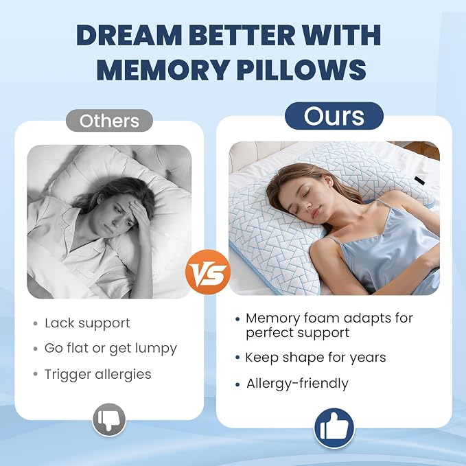 A-Pce Adjustable Pillow, Queen Size Set of 2 Bed Pillows - Image 8