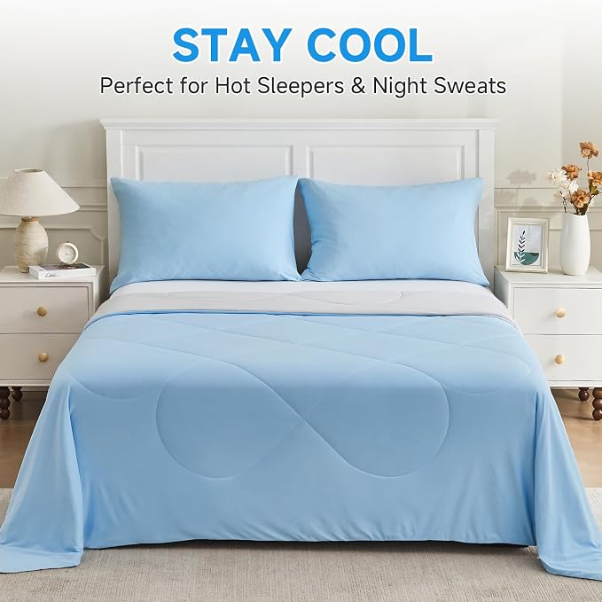 HOMFINE Cooling Comforter Japanese Double-Sided Cold Tech Fabric Cooling Blanket - Image 5
