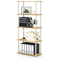 Furinno TURN-N-TUBE Storage Shelves, 5-Tier Book Shelf, Corner Shelf, Toolless by Furinno-FitsYourSpaceFitsYourBudget