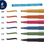 Faber-Castell Pitt Artist Calligraphy Pens | 6 India Ink Pens, 2.5 mm Chisel - Image 2