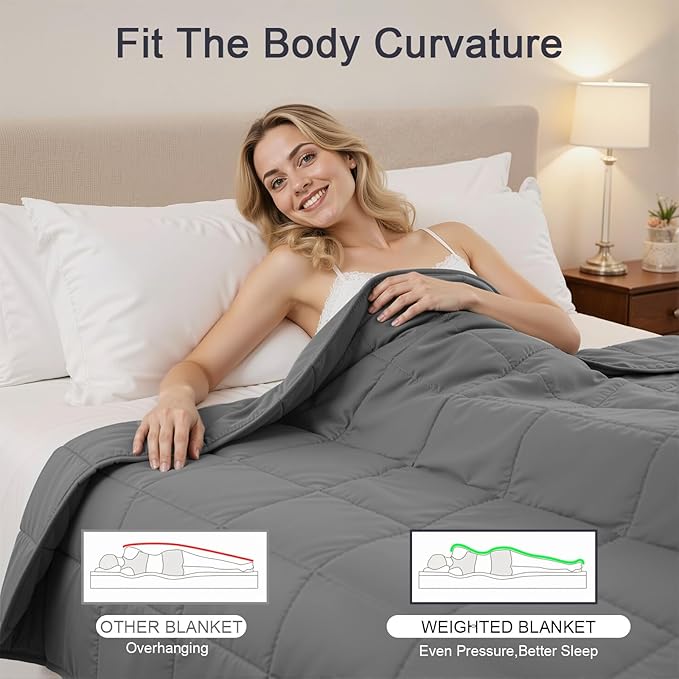 Weighted Blanket 10lbs 48"x72", Cooling Heavy Throw - Image 4