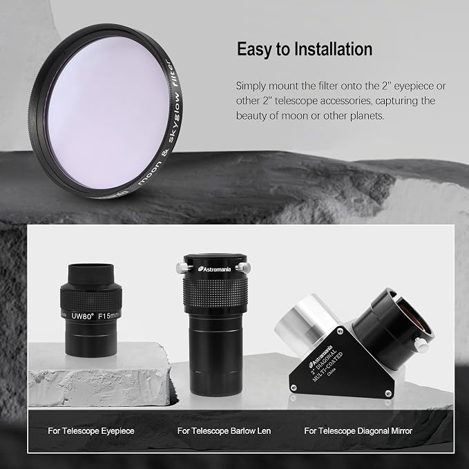 Astromania Moon Skyglow Filter for Telescope 2 Inch Lunar Filters | Telescope - Image 5
