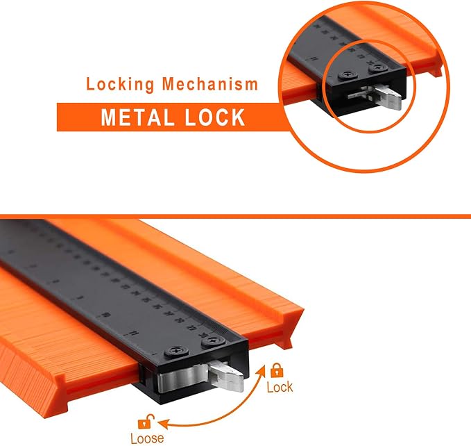 Feeke Contour Gauge with Lock Profile Tool, Birthday Gifts - Image 3