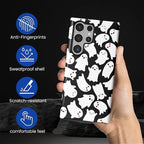 Case for Samsung Galaxy S23 Ultra Case, Halloween Ghosts Bats Design Hybrid - Image 3