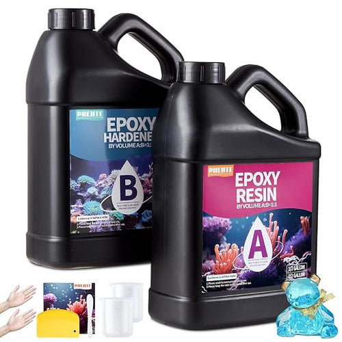 1 Gallon Epoxy Resin Kit, Crystal Clear and Hard Upgraded 2 Part Resin and by Pnente