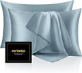 INFIIXSO Mulberry Silk Pillow Cases King Size Set of 2, Silk Pillowcase by INFIIXSO