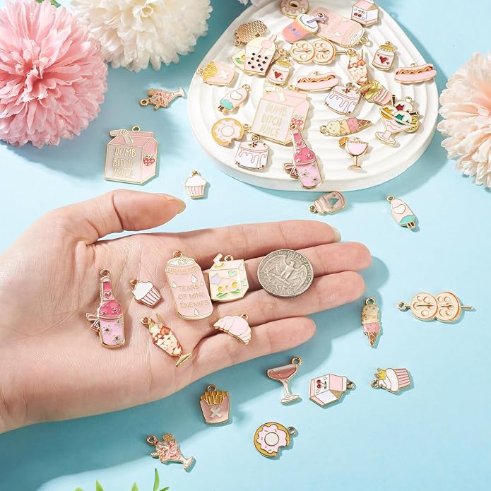 Enamel Food Charms Cute Assorted Food Pendants Sweet Dessert Charms - Image 5