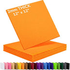 2mm Stiff Felt Sheets 12" X 12" | Thick Polyester Felt Material, DIY Craft by Luceinvita