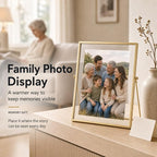 AceList Floating Picture Frame, 8x10 Gold Double Glass, Tabletop | Modern - Image 5