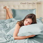 Queen Satin Pillowcase for Hair 2pc, Similar to Silk Pillow Cases, Easier Care - Image 2