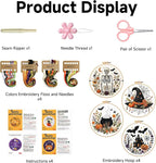 Halloween Embroidery Kit, Pumpkin Cross Stitch Kits, 4 Set Craft Kits - Image 7