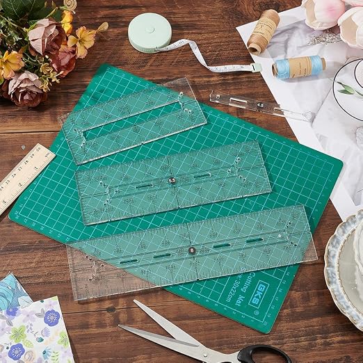 BENECREAT 3Pcs 3 Sizes Acrylic Quilting Template Ruler, Pocket Pattern Template - Image 5