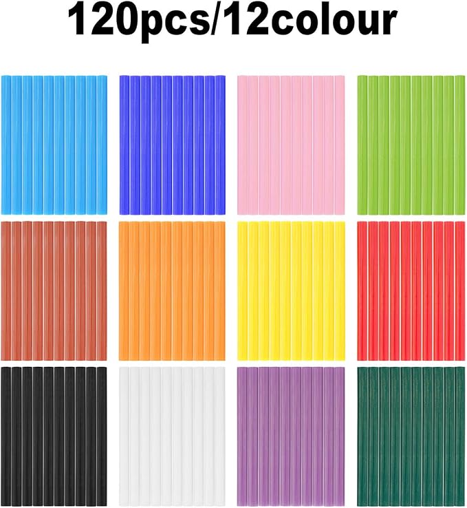 Gartful 120PCS Colored Mini Hot Glue Sticks - Image 2