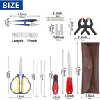 WISEPRO 12 PCS Basket Weaving Tool Kit, Basket Making Kit Pine Needle Basket - Image 2