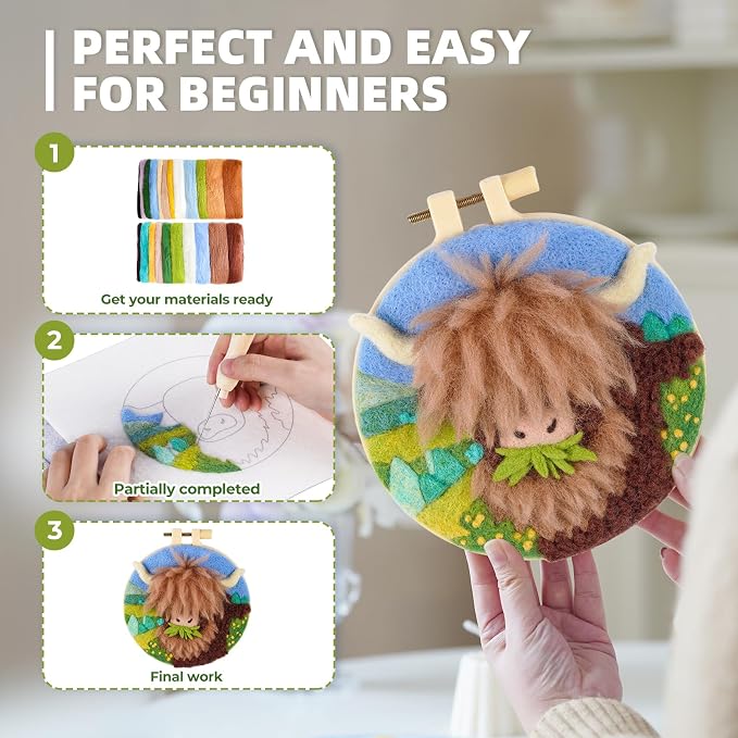 Needle Felting Kit, Embroidery kit - Image 6