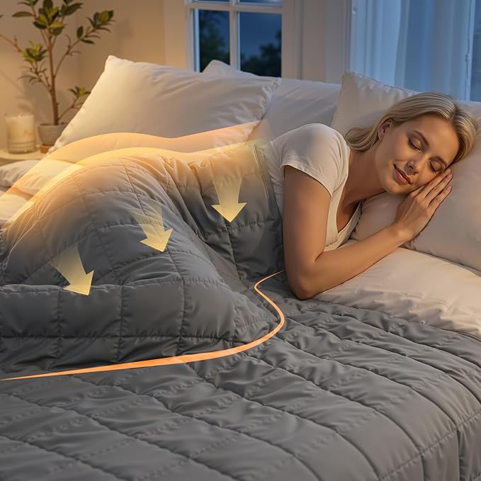 Smart Queen Weighted Blanket for Adults, Full Size 48x72, Soft Heavy Blanket - Image 2