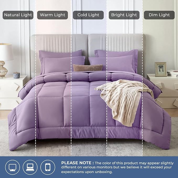 Sasttie Twin XL Comforter Set, 5 Pieces Twin XL Bed in a Bag, Complete Bedding - Image 7