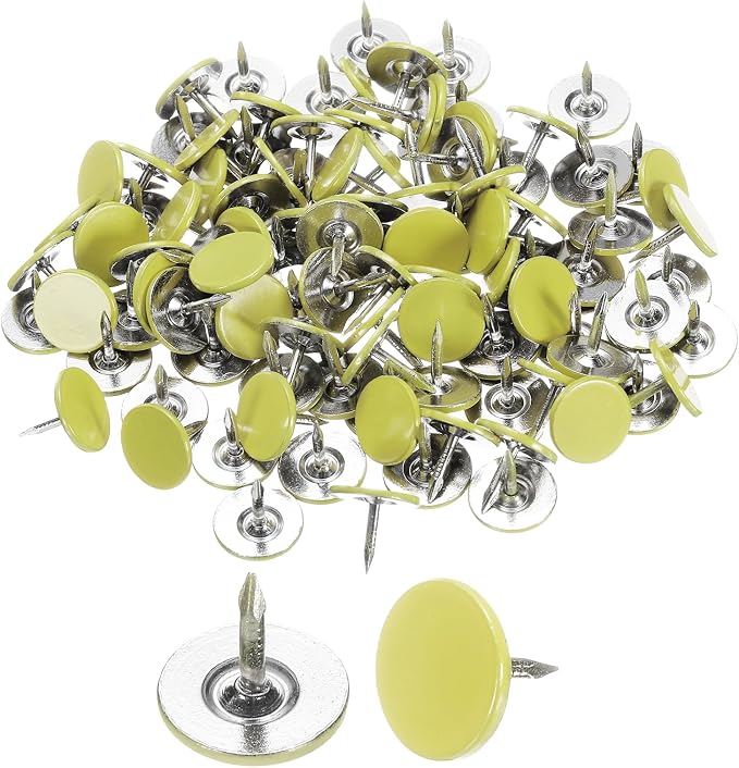 uxcell 150Pcs Upholstery Tacks, 11mmx10mm Flat Head Thumb Tack Decorative by uxcell