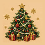 POETRYDRAW Christmas Decor Tree Garland Pearl Art Kit - Image 2